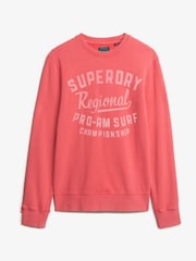 Superdry Red Lo-Fi Outdoors Relaxed Crew 100% Cotton Sweatshirt - Image 5 of 5