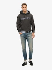 Superdry Black Core Logo City 100% Cotton Hoodie - Image 1 of 6