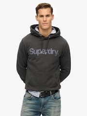 Superdry Black Core Logo City 100% Cotton Hoodie - Image 2 of 6