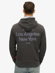 Superdry Black Core Logo City 100% Cotton Hoodie - Image 3 of 6