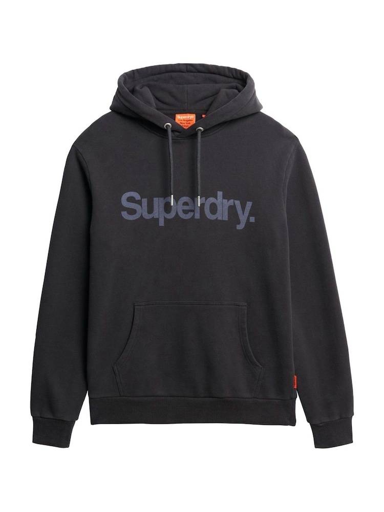 Superdry Black Core Logo City 100% Cotton Hoodie - Image 5 of 6