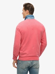 Superdry Red Vintage Wash Relaxed Crew 100% Cotton Sweatshirt - Image 2 of 6