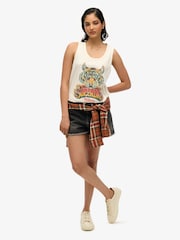 Superdry White 100% Cotton Essential Square Neck Short Sleeve T-Shirt - Image 2 of 6