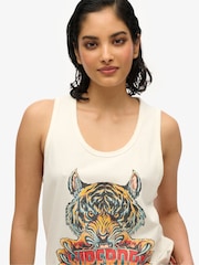 Superdry White 100% Cotton Essential Square Neck Short Sleeve T-Shirt - Image 4 of 6