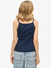 Superdry Blue 100% Cotton Athletic Essentials Scoop Neck Vest - Image 2 of 5
