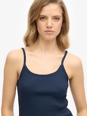Superdry Blue 100% Cotton Athletic Essentials Scoop Neck Vest - Image 4 of 5
