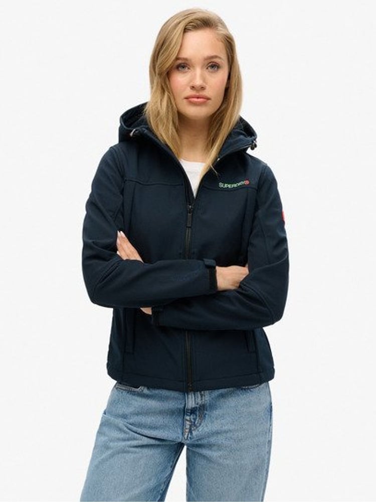 Superdry Blue Hooded Classic Trekker Jacket - Image 1 of 5