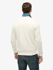 Superdry Cream Lo-Fi Outdoors Relaxed Crew 100% Cotton Sweatshirt - Image 2 of 6