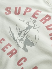 Superdry Cream Lo-Fi Outdoors Relaxed Crew 100% Cotton Sweatshirt - Image 6 of 6