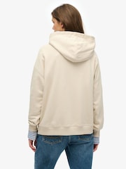 Superdry Nude Venue Metallic Relaxed 100%  Cotton Hoodie - Image 2 of 5