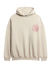 Superdry Natural Oversized Lo-Fi Outdoor 100% Cotton Hoodie - Image 4 of 4