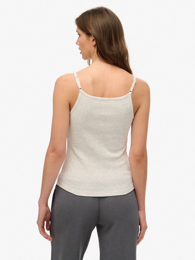 Superdry Grey Athletic Essentials Scoop Neck Vest - Image 2 of 4