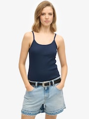 Superdry Black Athletic Essentials Scoop Neck Vest - Image 1 of 4