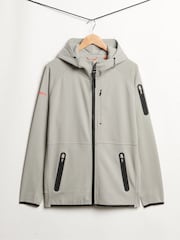 Superdry Grey Tech Logo Loose Zip Hoodie - Image 3 of 4