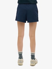 Superdry Blue 100%  Cotton Athletic Essentials Graphic Shorts - Image 3 of 5