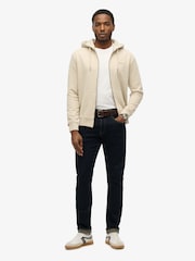 Superdry Nude Essential Logo Zip 100% Cotton Hoodie - Image 4 of 5