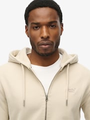 Superdry Nude Essential Logo Zip 100% Cotton Hoodie - Image 5 of 5