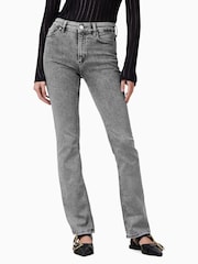 AllSaints Grey Chrome Slim Haldan Bootcut Jeans - Image 2 of 8