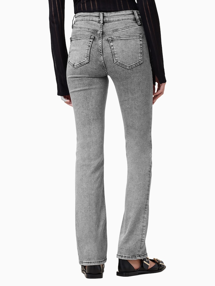 AllSaints Grey Chrome Slim Haldan Bootcut Jeans - Image 6 of 8
