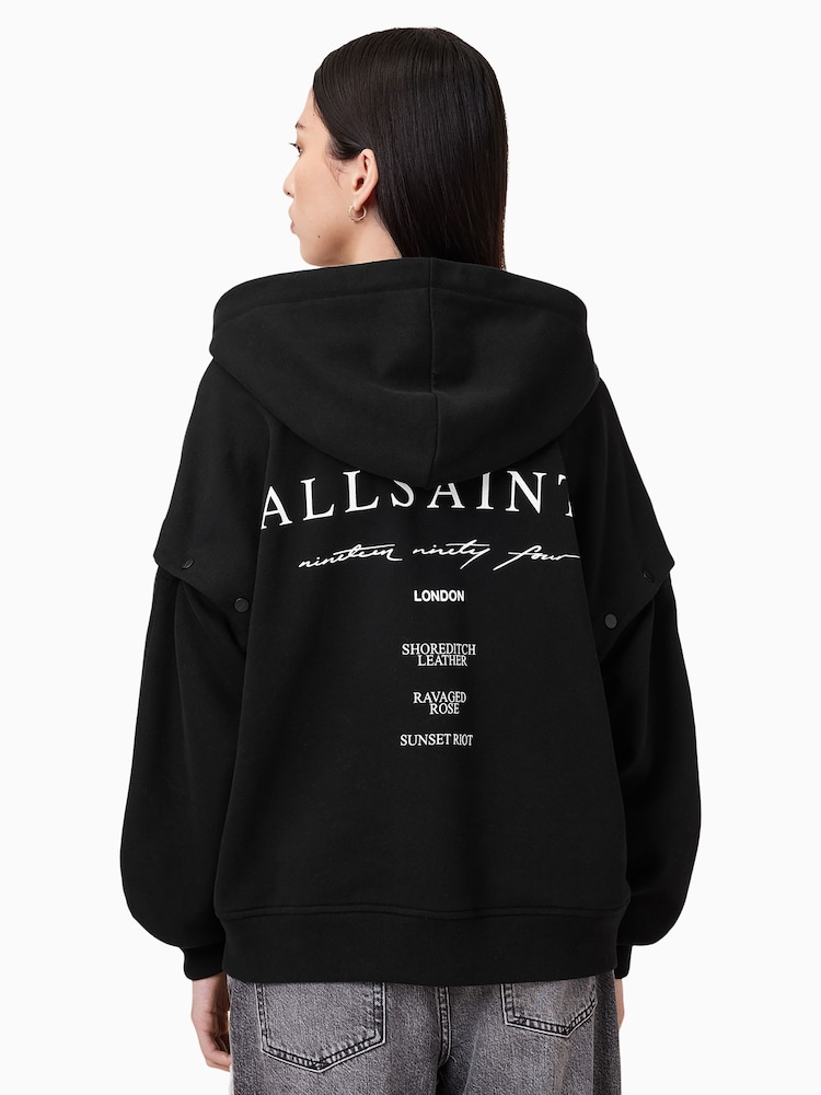 AllSaints Black Aroma Amphia Hoodie - Image 2 of 8