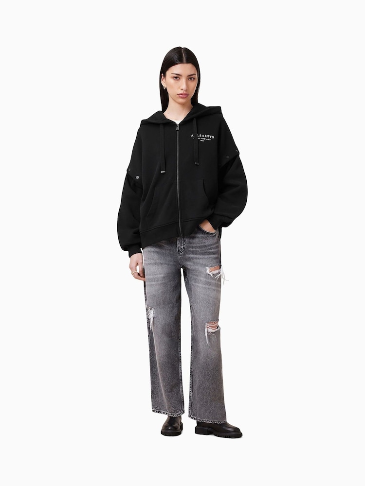 AllSaints Black Aroma Amphia Hoodie - Image 3 of 8