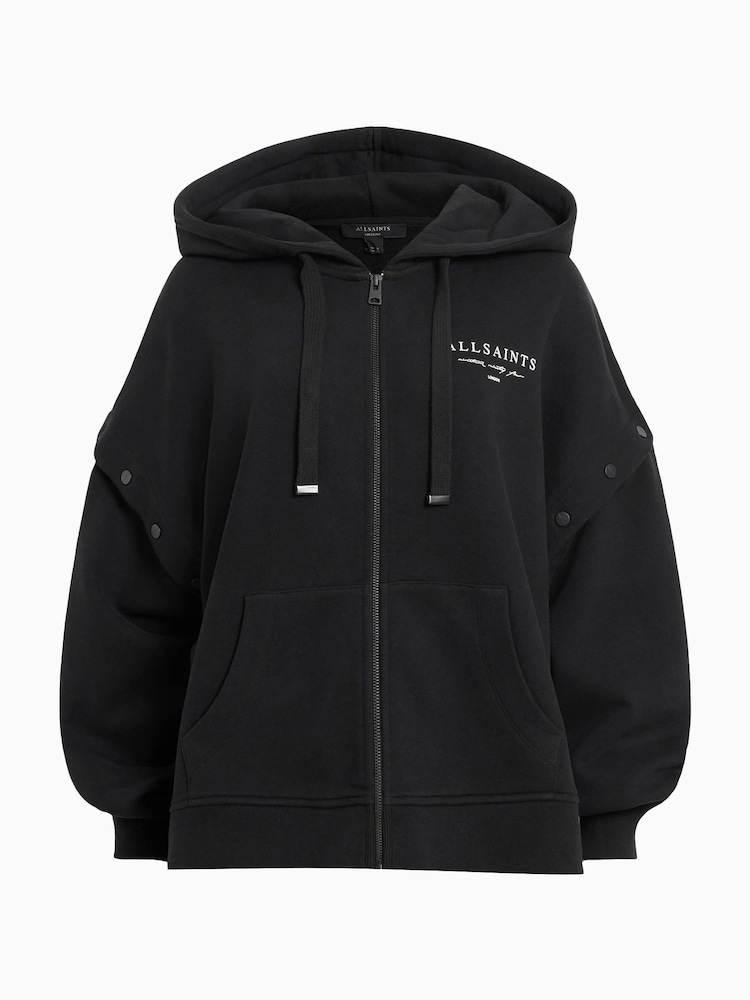 AllSaints Black Aroma Amphia Hoodie - Image 8 of 8