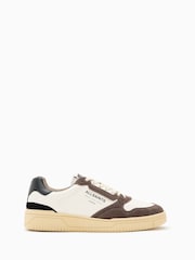 AllSaints White Black Regan Low Shoes - Image 2 of 6