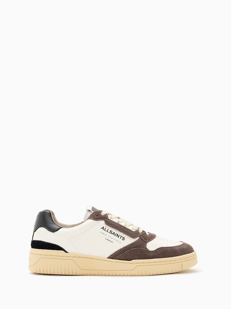 AllSaints White Black Regan Low Shoes - Image 2 of 6