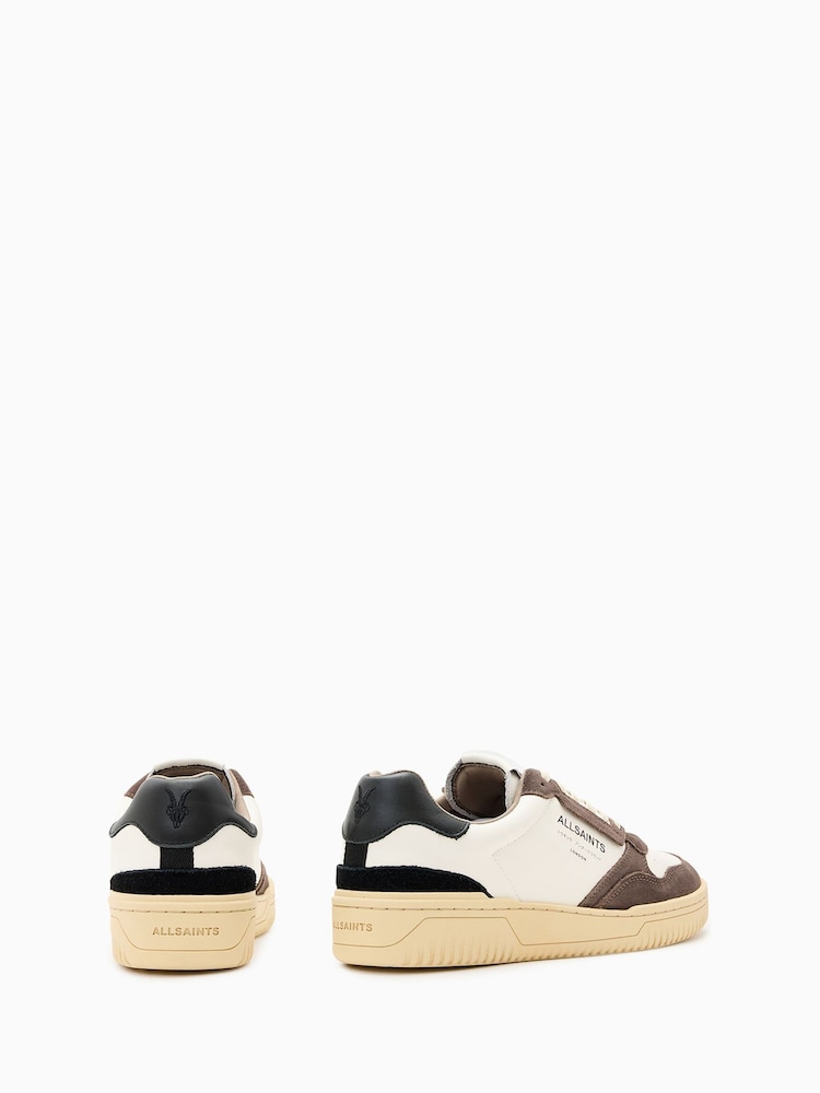 AllSaints White Black Regan Low Shoes - Image 4 of 6