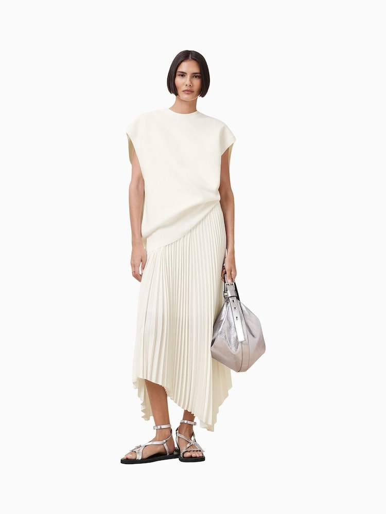 Crema - AllSaints Leia Harley 2 in 1 Sleeveless Midi Dress - Imagen 1 de 9 Crema - AllSaints Leia Harley 2 in 1 Sleeveless Midi Dress - Imagen 1 de 9