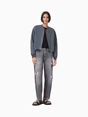 Серый с принтом Turbulence - Куртка-бомбер Allsaints Orten - Изображение 3 из 8