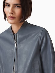 Серый с принтом Turbulence - Куртка-бомбер Allsaints Orten - Изображение 5 из 8