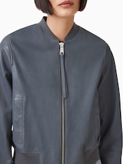 Серый с принтом Turbulence - Куртка-бомбер Allsaints Orten - Изображение 6 из 8