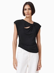 AllSaints Black Robin Top - Image 1 of 7