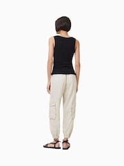 AllSaints White Freda Tencel Trousers - Image 2 of 8