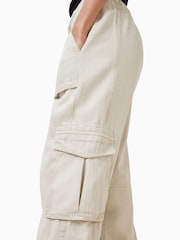 AllSaints White Freda Tencel Trousers - Image 6 of 8