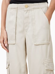 AllSaints White Freda Tencel Trousers - Image 7 of 8