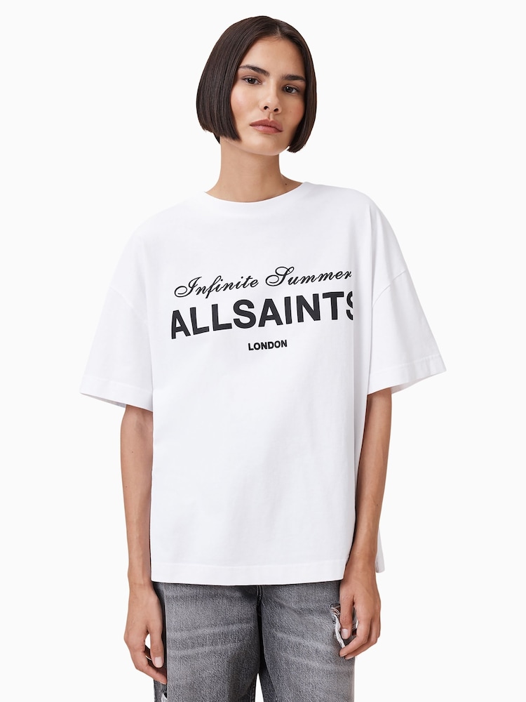Белый - AllSaints Avri 100% Cotton T-Shirt - Image 1 of 8