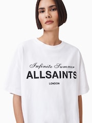 Белый - AllSaints Avri 100% Cotton T-Shirt - Image 2 of 8