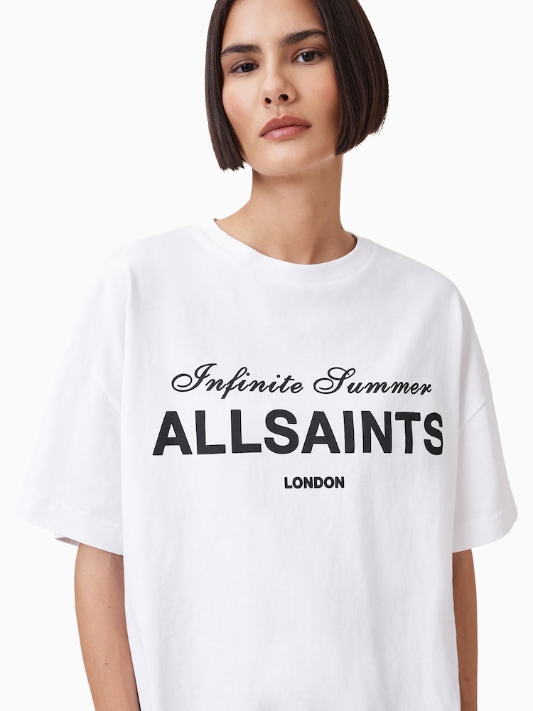 Белый - AllSaints Avri 100% Cotton T-Shirt - Image 2 of 8