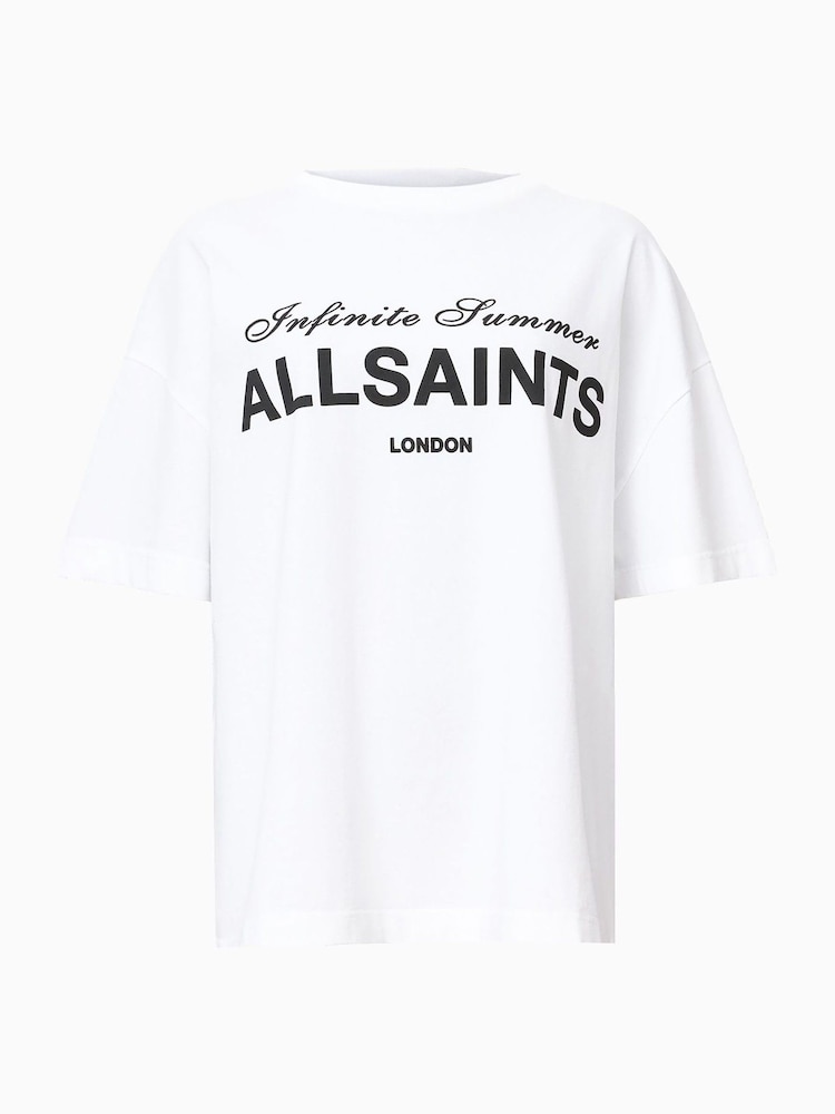 Белый - AllSaints Avri 100% Cotton T-Shirt - Image 8 of 8
