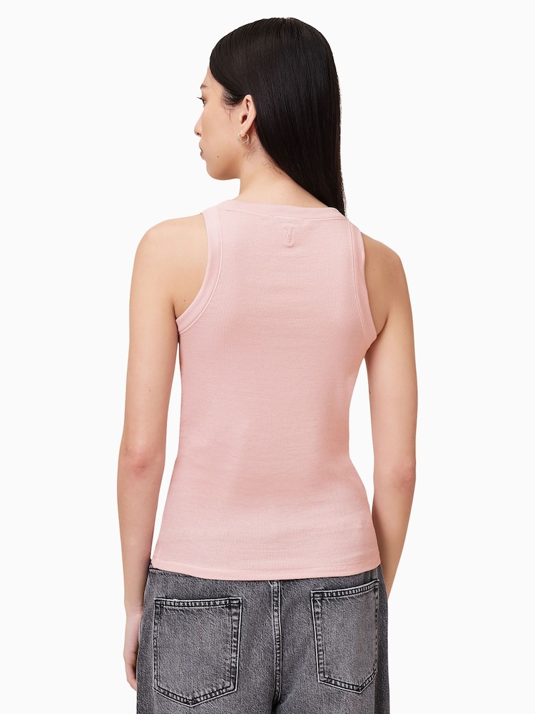AllSaints Pink Rina Tank - Image 2 of 6