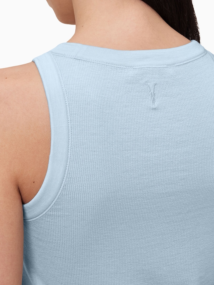AllSaints Blue Rina Tank - Image 6 of 7
