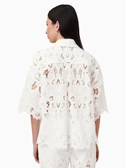 AllSaints White Charli Emb Shirt - Image 7 of 9