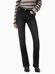 AllSaints Black Haldan Slim Bootcut Jeans - Image 2 of 8