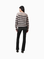 AllSaints Black Haldan Slim Bootcut Jeans - Image 6 of 8