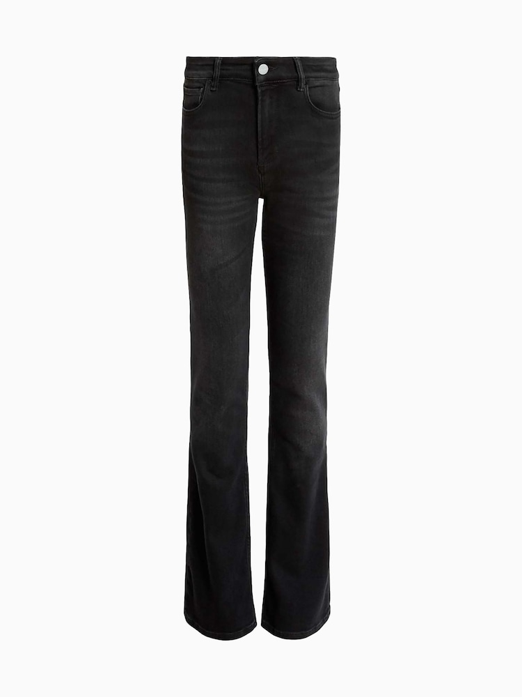 AllSaints Black Haldan Slim Bootcut Jeans - Image 8 of 8