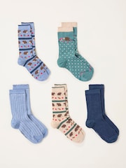 FatFace 5 Pairs of Hedgehog Socks - Imagem 2 de 2