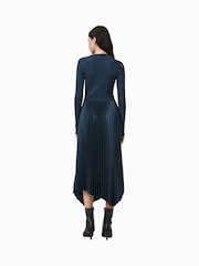 AllSaints Blue Fay Dress - Image 8 of 9