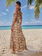 Lipsy Printed Ruffle Front Detail Cami Maxi Dress - Imagen 4 de 5